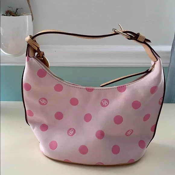 Dooney & Bourke Pink Polka Dot Bag - Picture 2 of 4